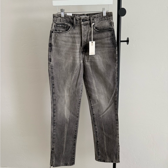 Good American Good Boy Grey High Rise Jeans NWT - Picture 1 of 8